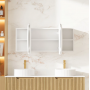 Athena 1500mm LED Oval Wall-Hung Shaving Cabinet